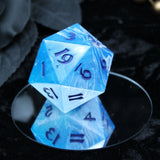Ocean Vibes d20 - 40mm Resin Gaming Die - Roman Font - **Second Quality**