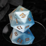 Pastel Shimmer d20 - 40mm Resin Gaming Die - Roman Font - **Second Quality**