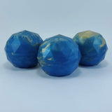 Blue and Gold Prism Eggs - Set of 3 - Soft