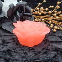 Pink Lover's Rose - Grind/Vibe Toy & Mini Penetratable - Soft Firmness, Near Clear, GITD