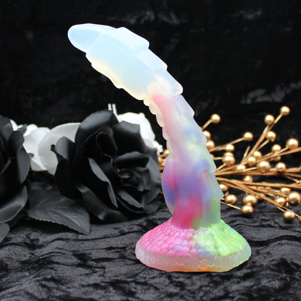 Colorsplash Dragon's Knuckle - Single-Size, 7.25" - Medium Firmness, GITD, Near Clear