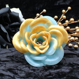 Aqua Gold Lover's Rose - Grind/Vibe Toy & Mini Penetratable - Soft Firmness, Near Clear