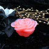 Red Glow Lover's Rose - Grind Toy & Mini Penetratable - Soft Firmness, (00-31), Near Clear, GITD