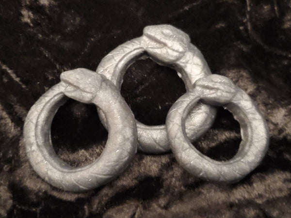 Midnight Smiling Serpent - Set of 3 - C-Rings